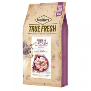 CARNILOVE CAT TRUE FRESH CHICKEN bezgraudu sausā kaķu barība Vista 4.8kg